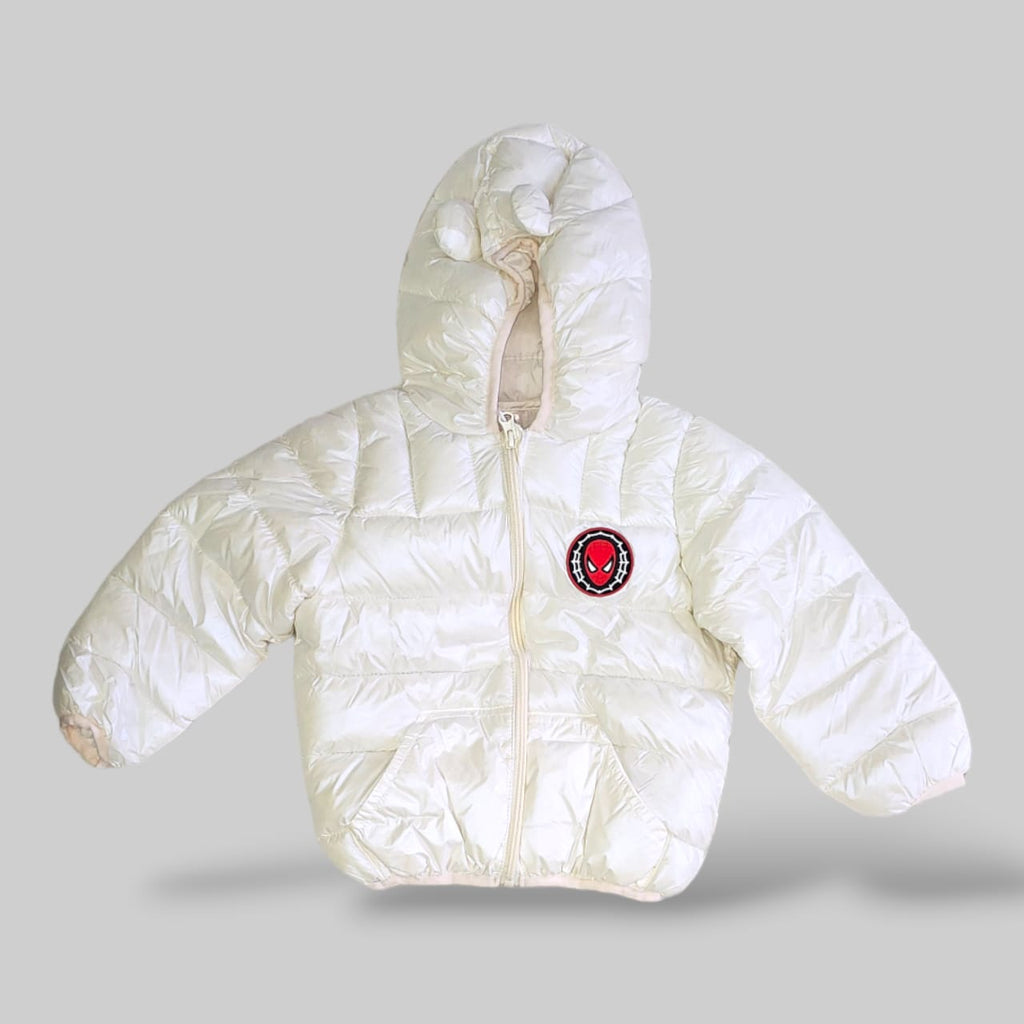 Spiderman Offwhite Kids Puff Jacket