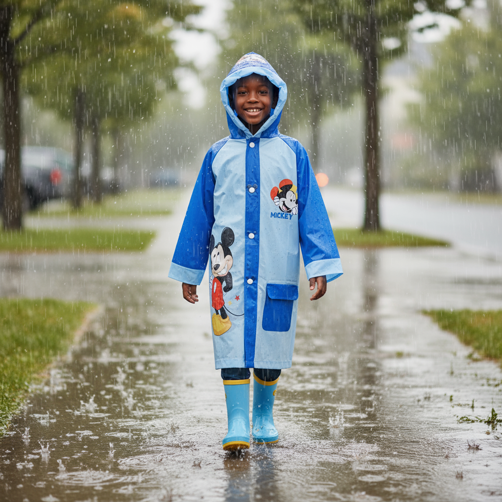 Mickey Mouse Kids Rain Jacket | Waterproof Disney Coat | Sizes 10–14