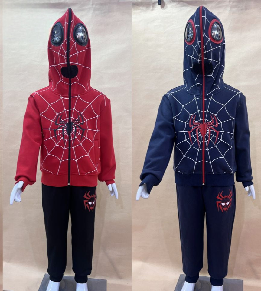 Spiderman Boys Tracksuit | Blue & Red Superhero Outfit | Sizes 4–5 Years