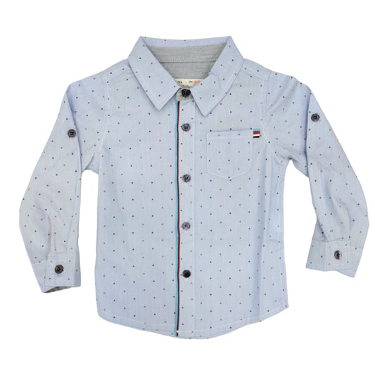 Light Blue Polka dots Kids Official Shirts