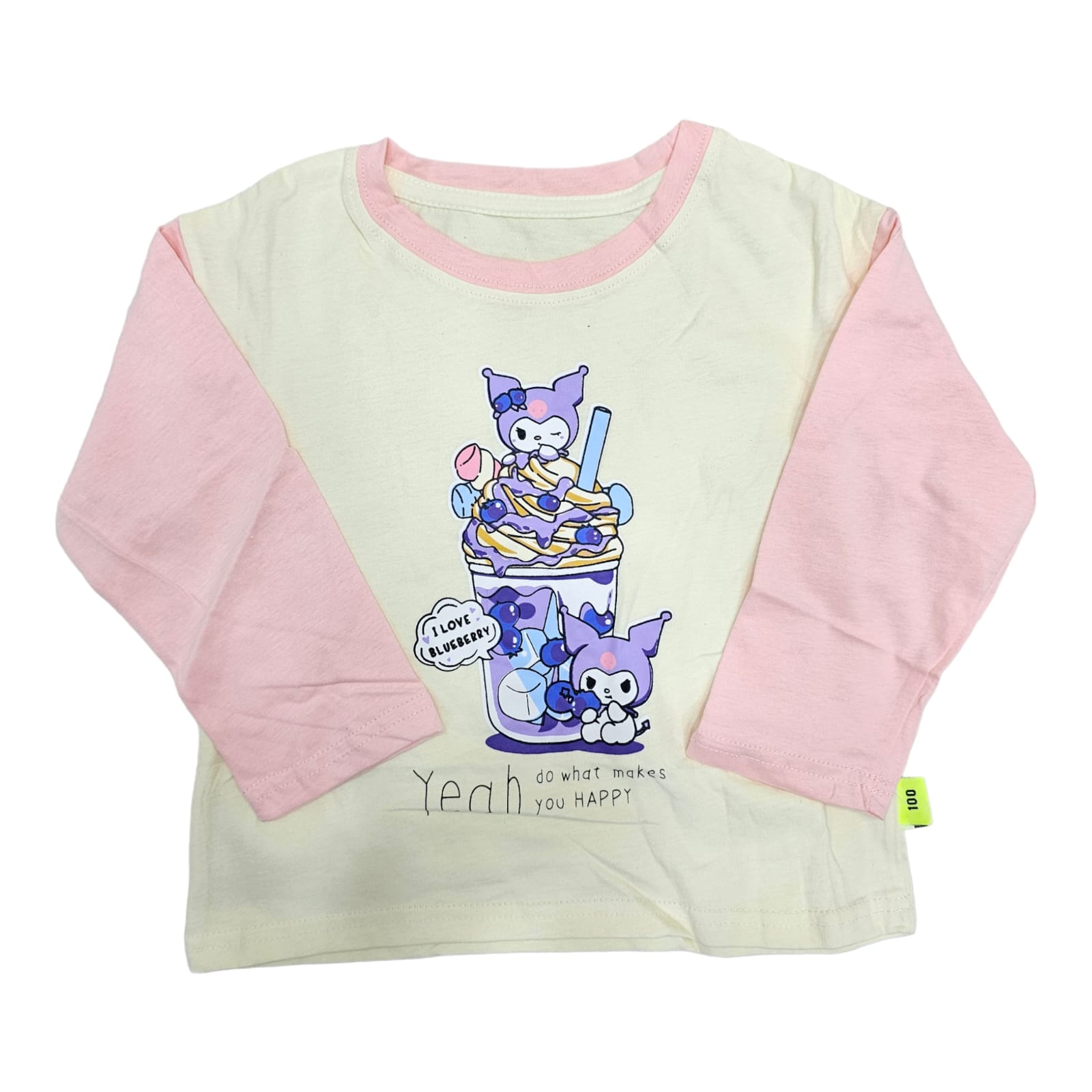  Blueberry Long Sleeved Girls Shirt