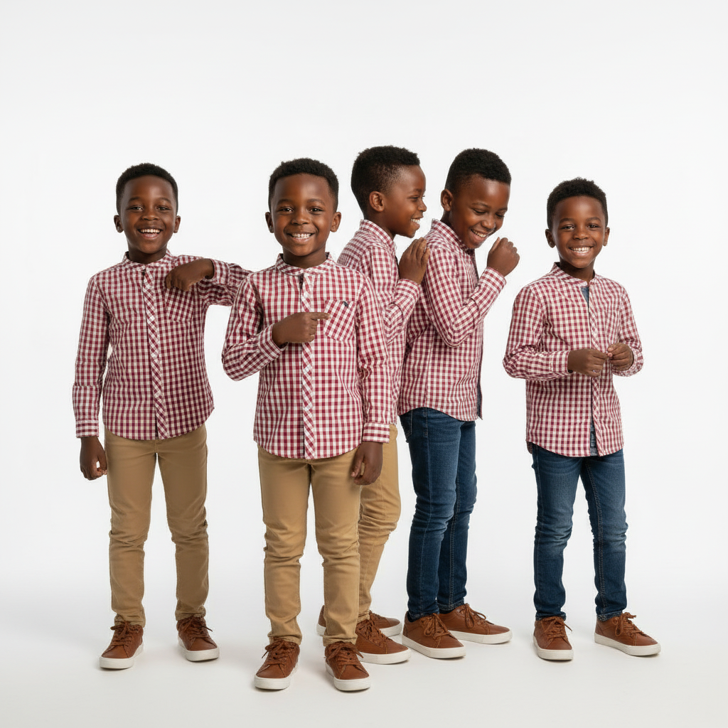 Checked Cotton Long Sleeve Boys Shirt | Sizes: 18 Months – 6 Years | Classic & Stylish