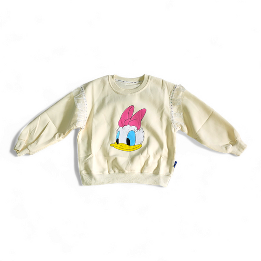 Cream Donald Girls sweatshirt