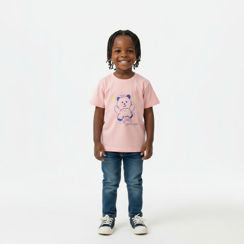Girls Pink Fashion T-Shirt | Ages 3–4, 6–7, 7–8 | Stylish & Comfortable