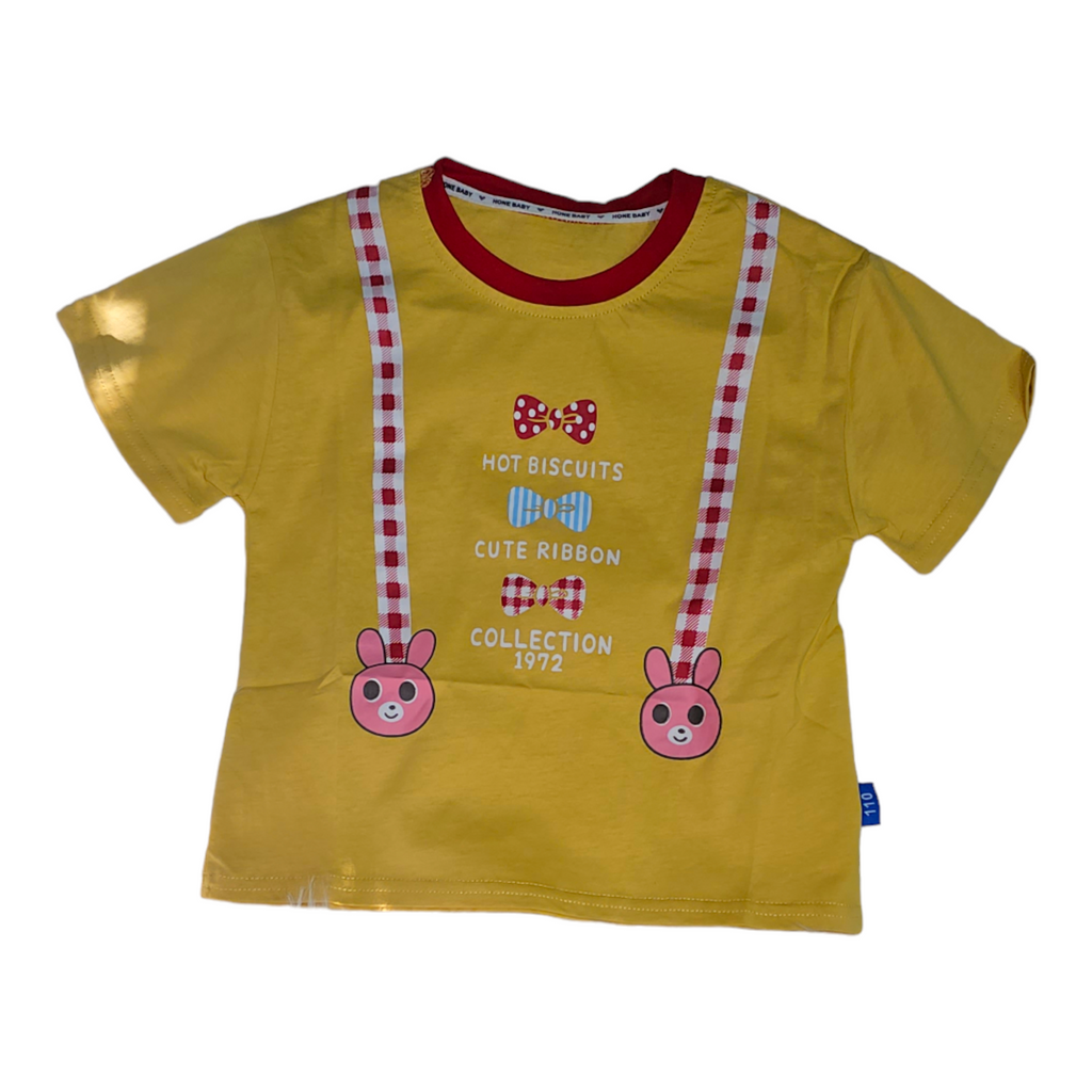 Mustard-Sleeved Kids T-Shirt 