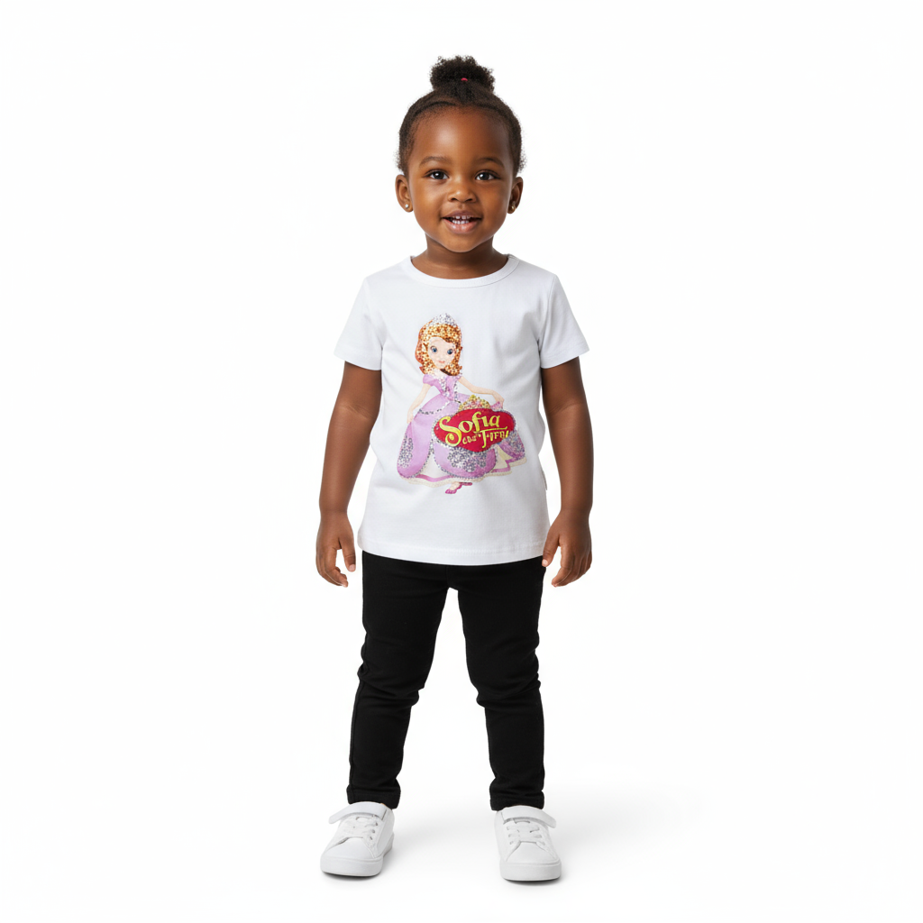 High Quality Sofia the First Sequin Girls T-Shirt | Size 3 | Cute & Comfortable