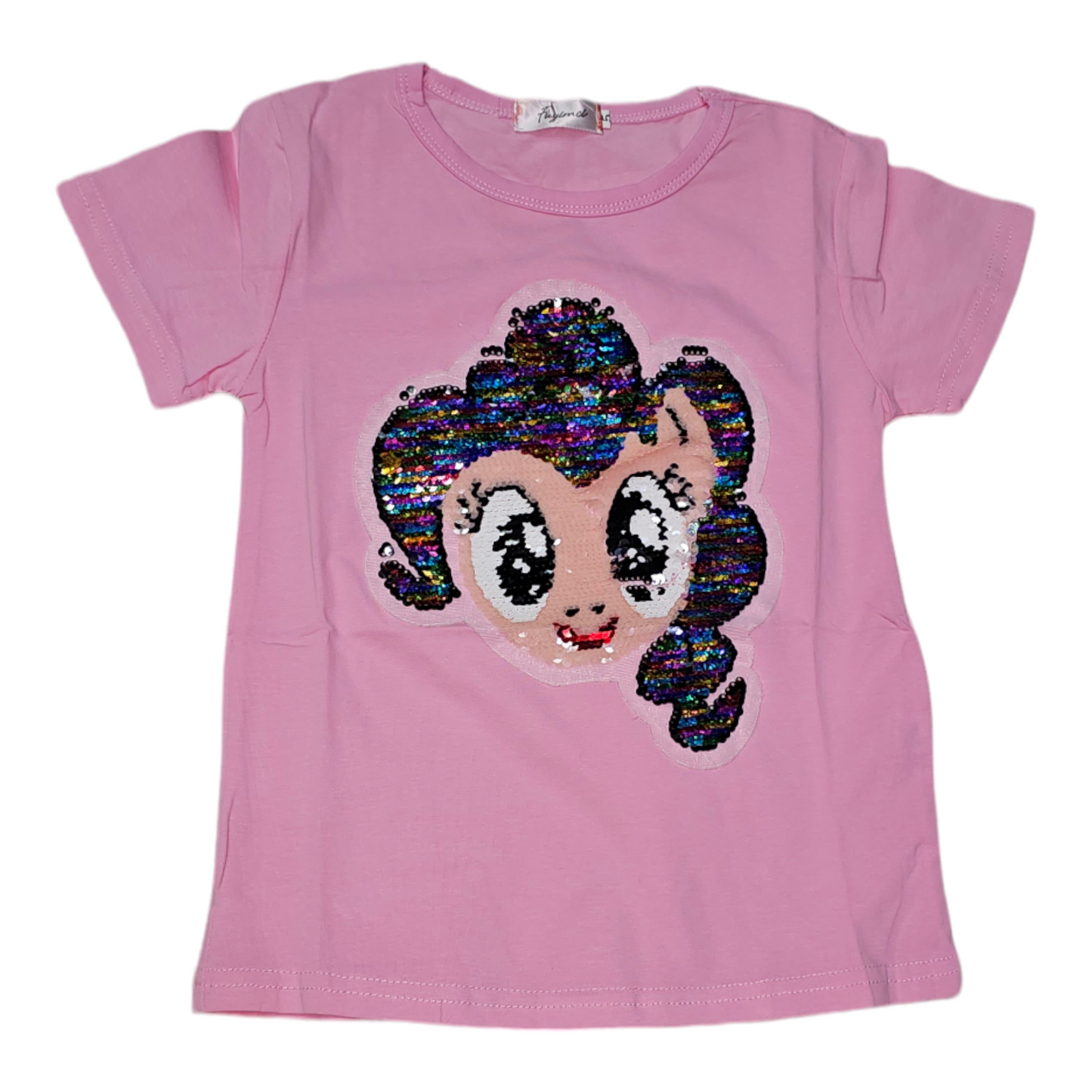 Rain bow hair girls t-shirt