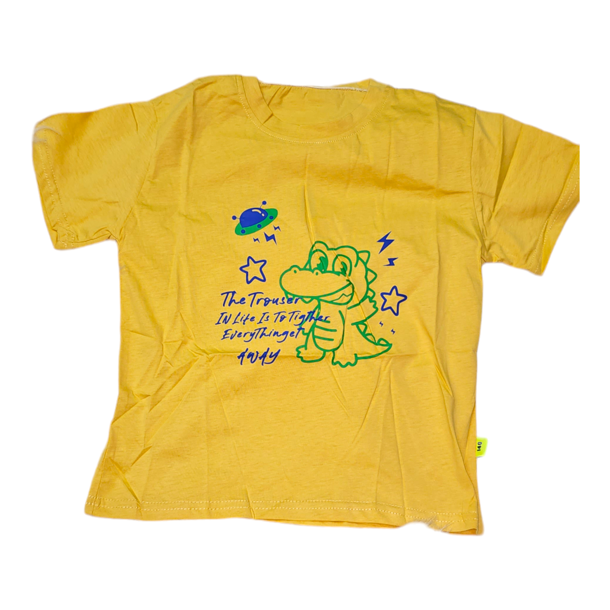 Yellow short sleeve cotton t-shirt