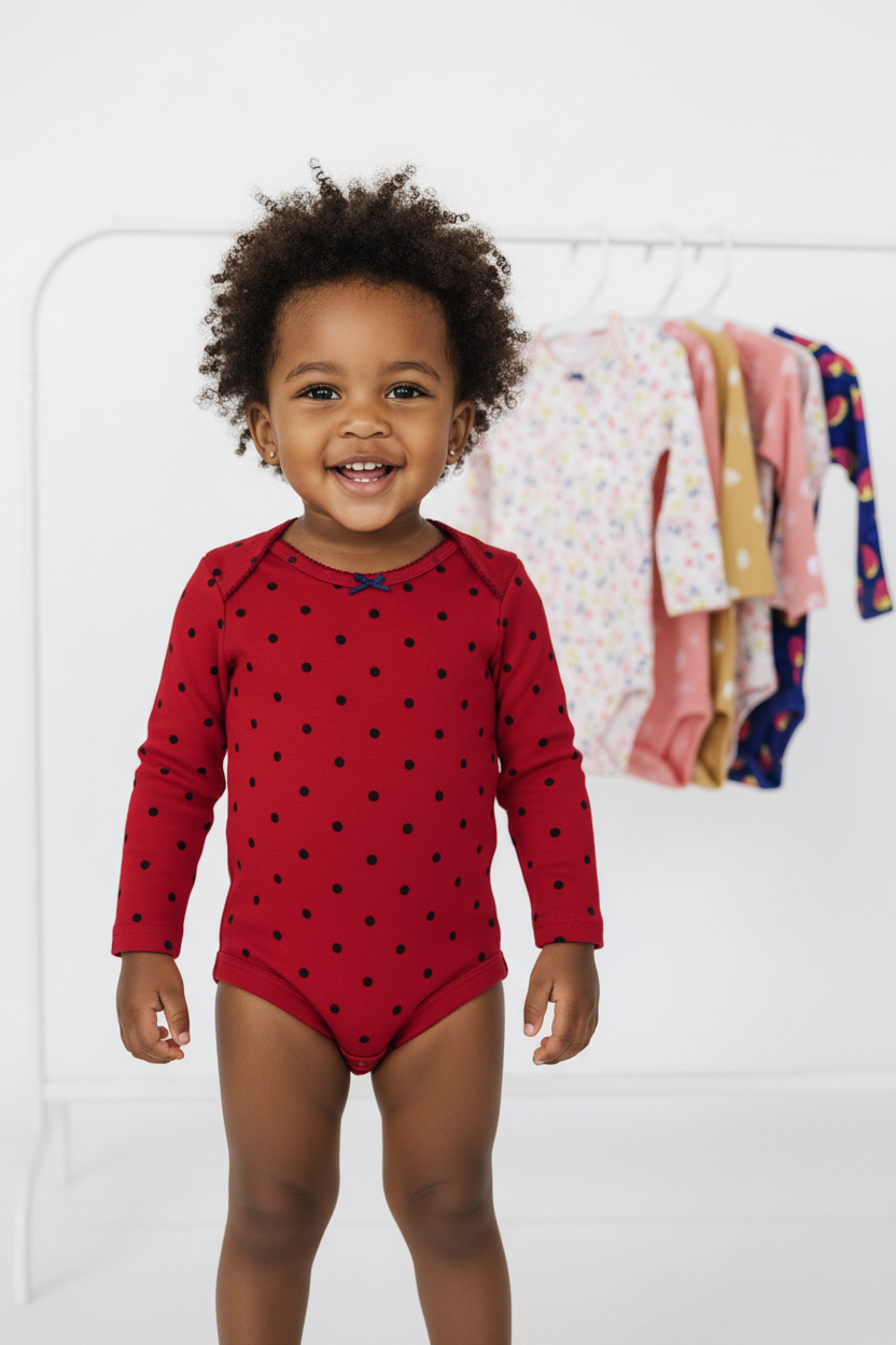 Girls 5 Pack Bodysuit Set | 3–12 Months | Soft Cotton Baby Essentials