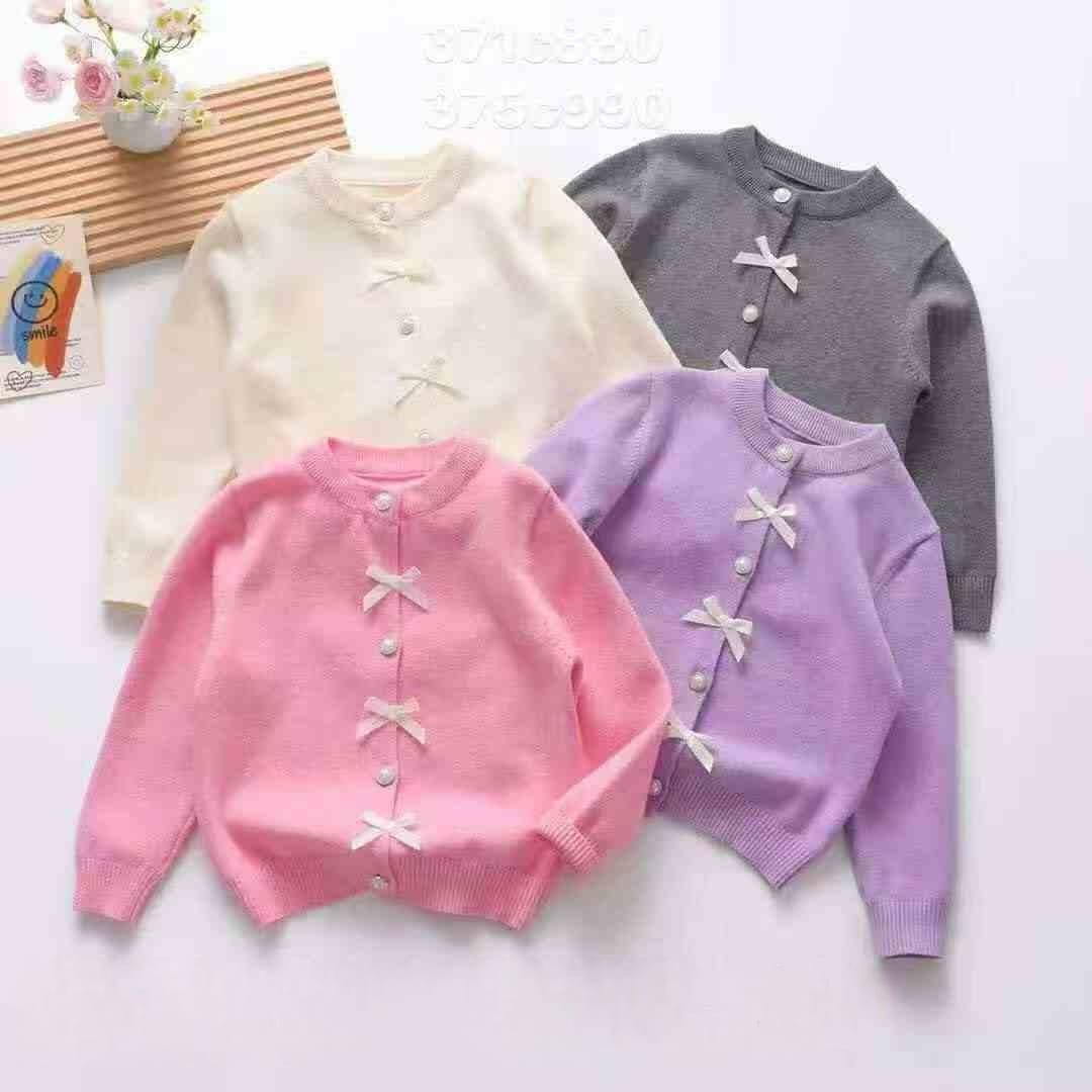 Girls’ Knitted  Quality Sweaters with Buttons | Sizes 1–5 Years