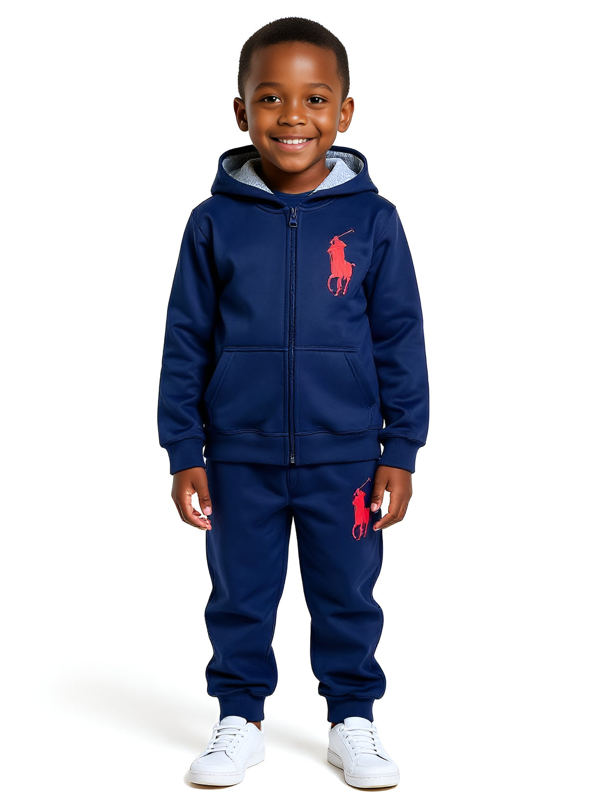 Polo Kids Quality Tracksuit | Pink, Grey & Blue | From 6yrs - 15yrs