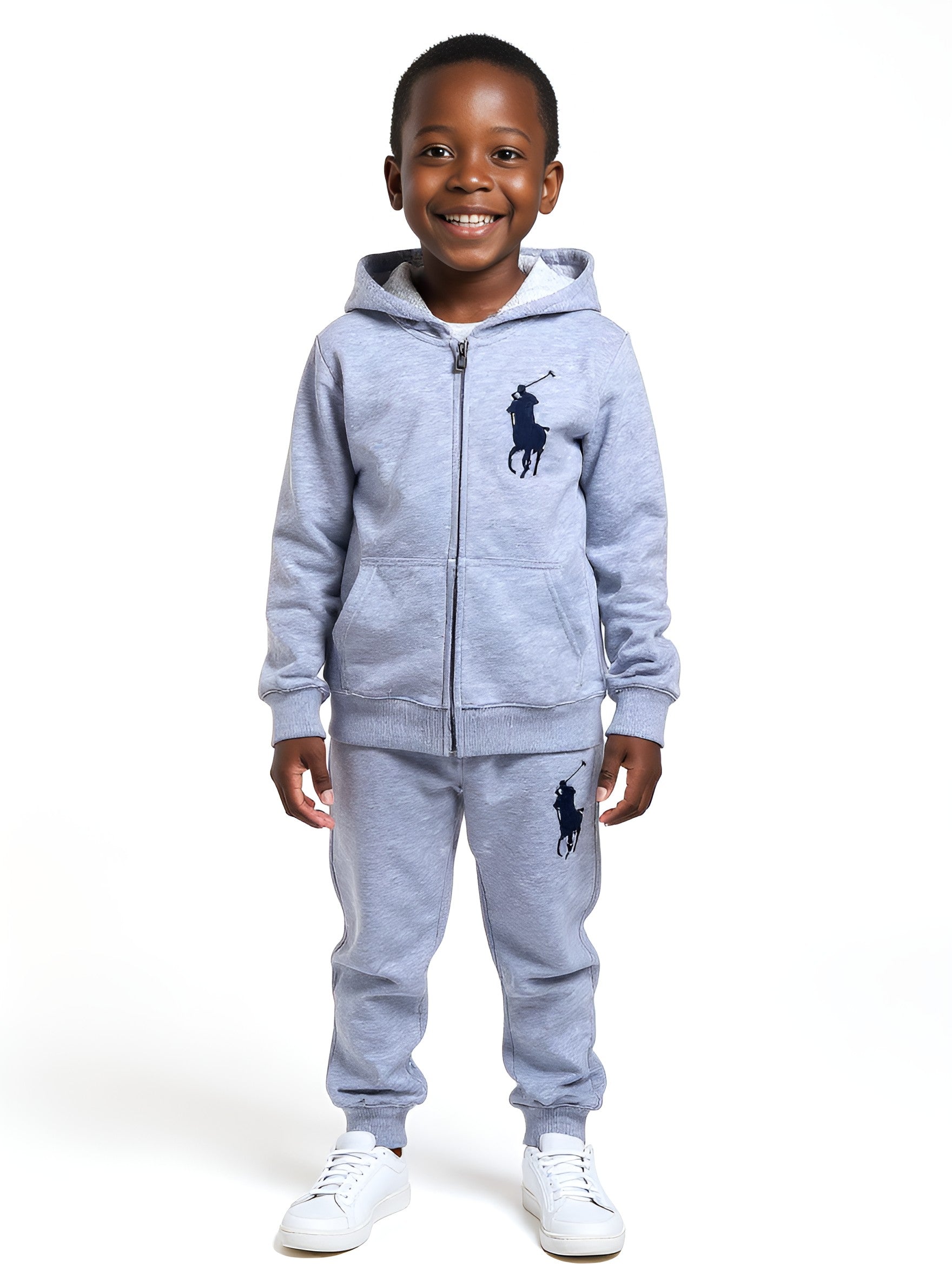 Polo Kids Quality Tracksuit | Pink, Grey & Blue | From 6yrs - 15yrs