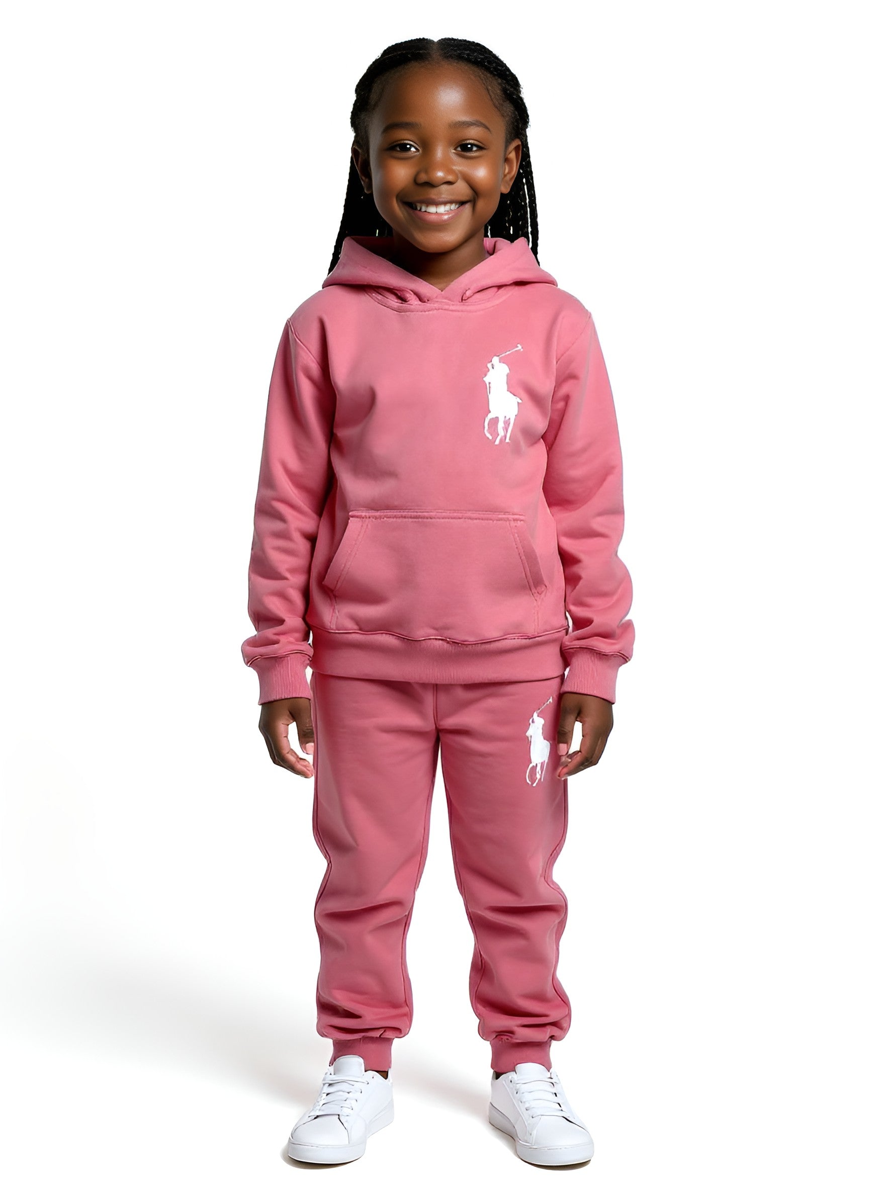 Polo Kids Quality Tracksuit | Pink, Grey & Blue | From 6yrs - 15yrs
