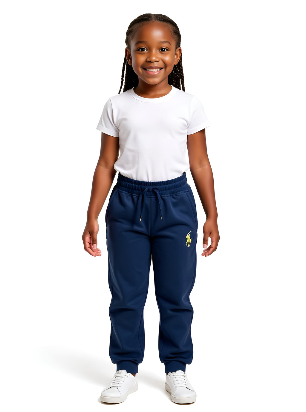 Premium Polo Sweatpants  | Unisex Cotton Joggers (Green, Pink| 6-15Yrs