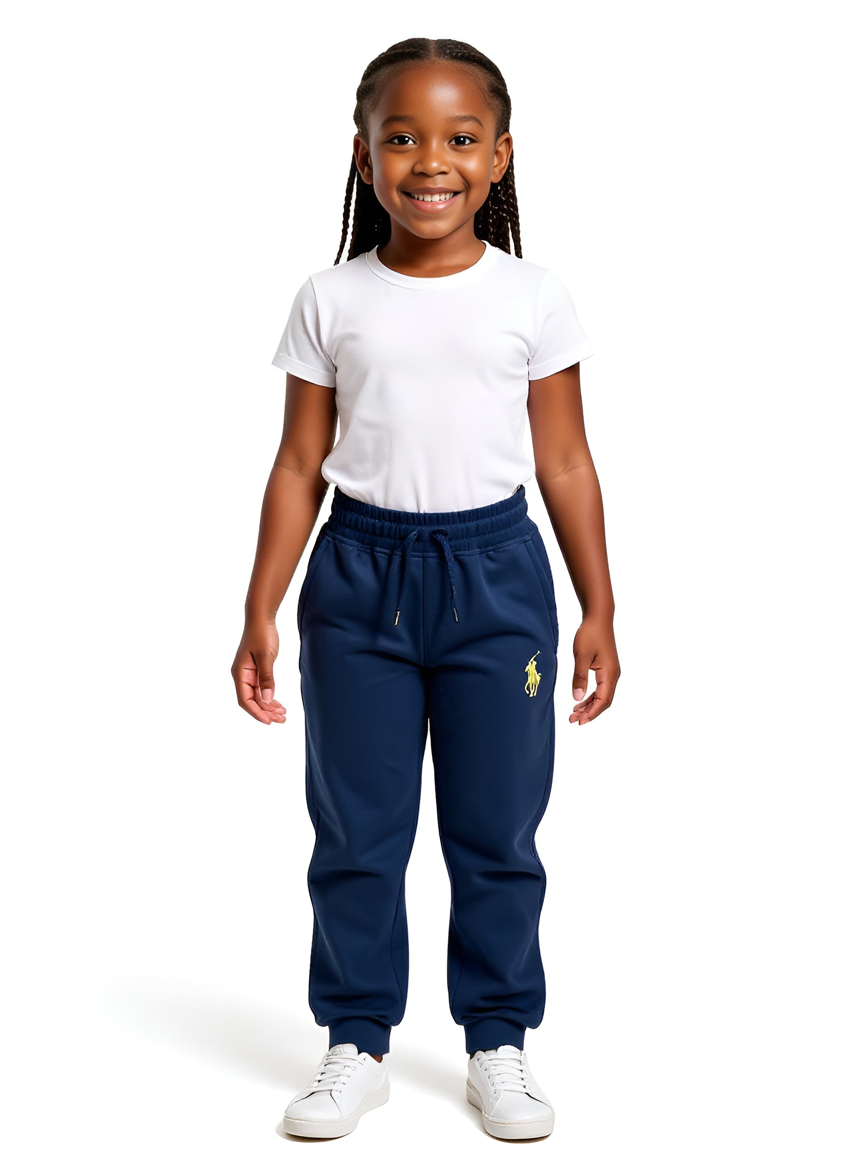 Premium Polo Sweatpants  | Unisex Cotton Joggers (Green, Pink| 6-15Yrs