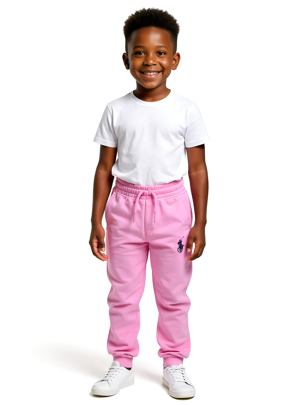 Premium Polo Sweatpants  | Unisex Cotton Joggers (Green, Pink| 6-15Yrs