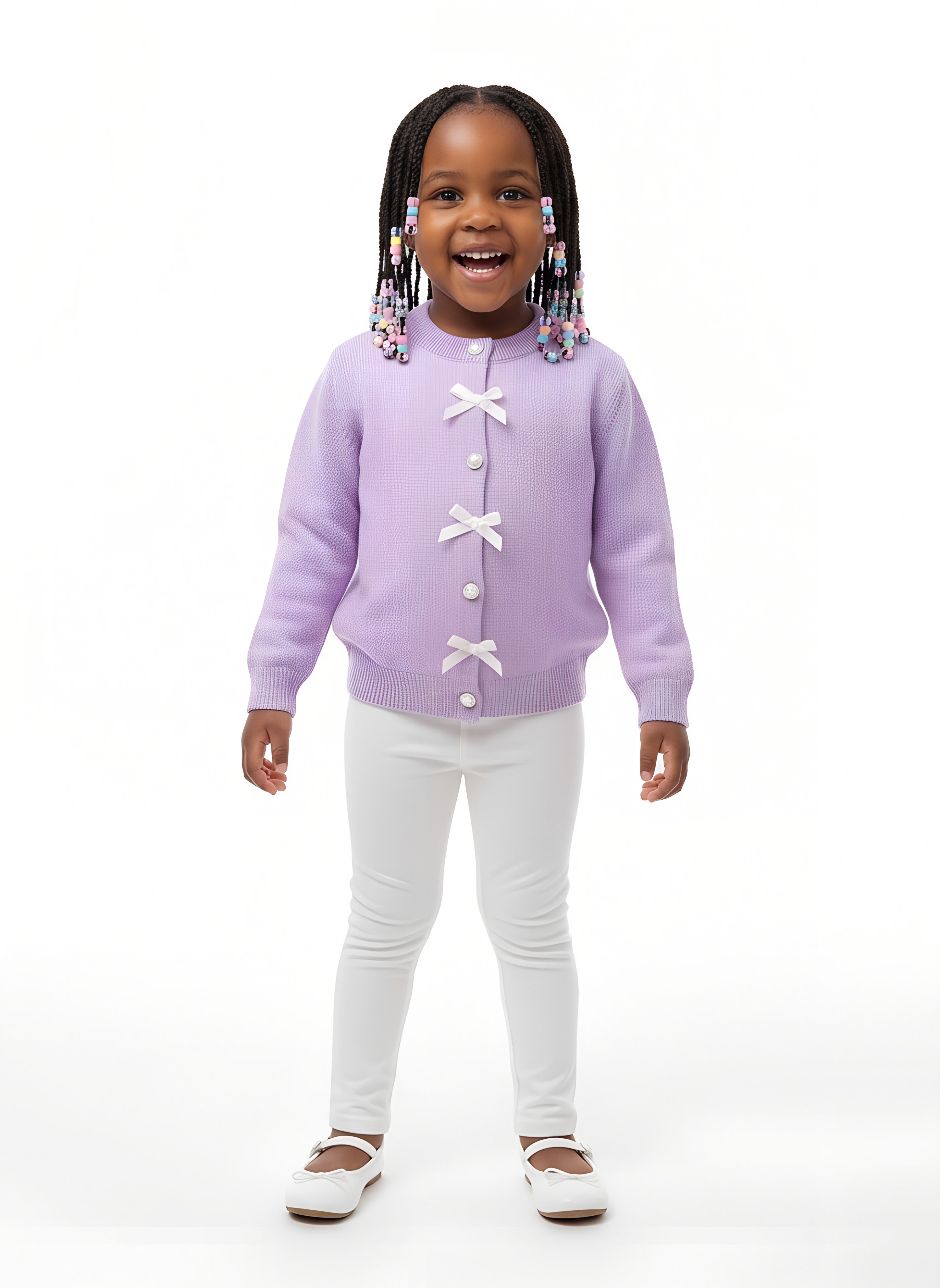 Girls’ Knitted  Quality Sweaters with Buttons | Sizes 1–5 Years