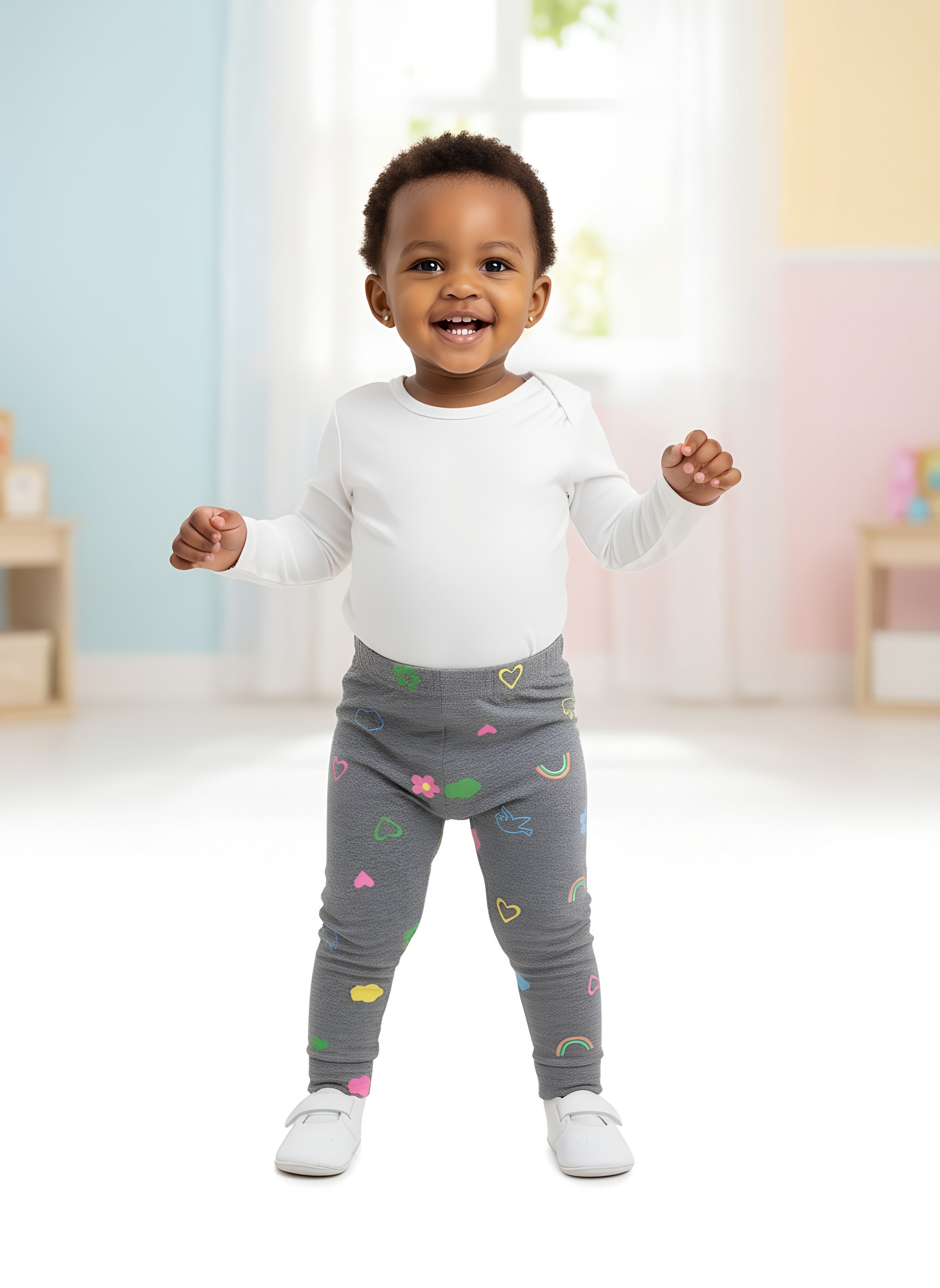 Rainbows Girls' Tights | Sizes 60 & 70 | Soft, Stylish & Comfortable