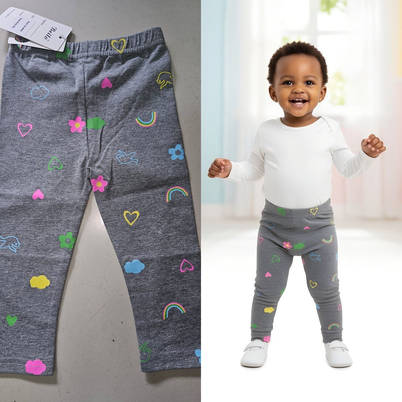 Rainbows Girls' Tights | Sizes 60 & 70 | Soft, Stylish & Comfortable
