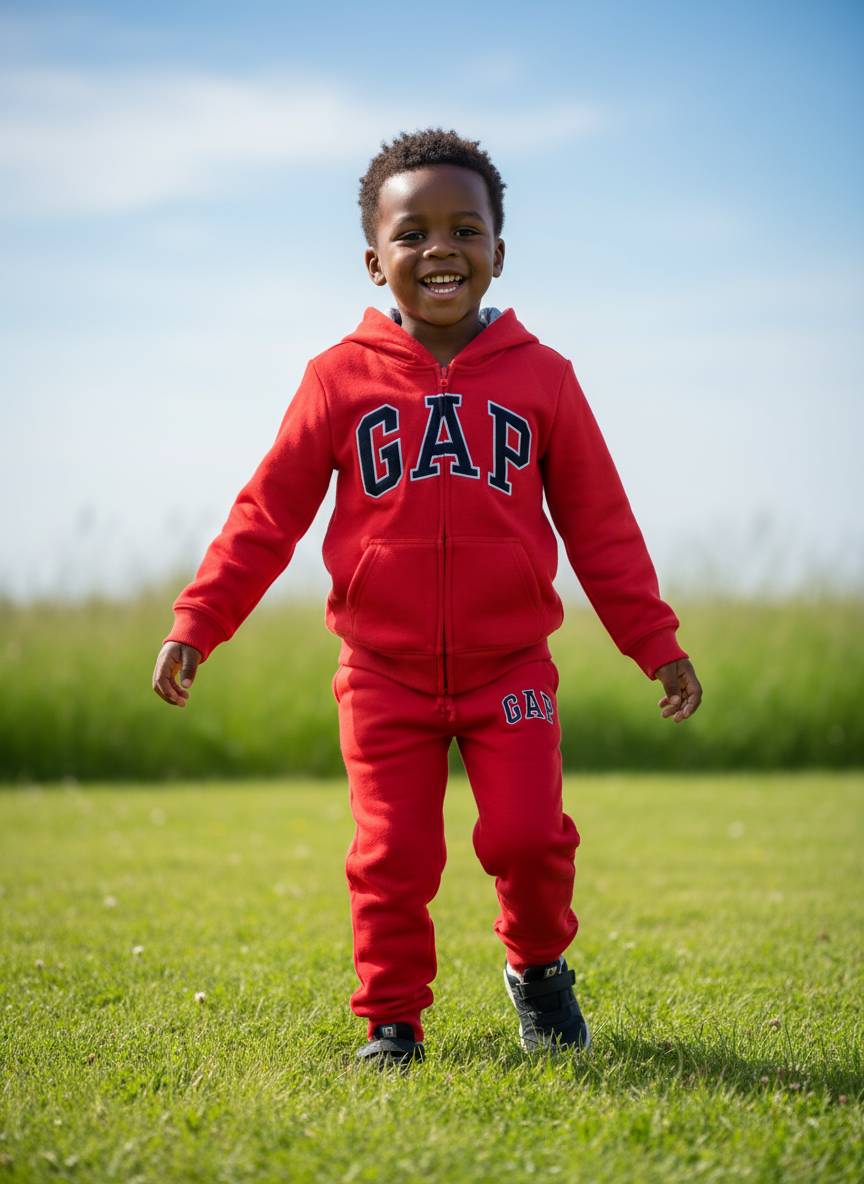 Red GAP Tracksuit with Zipper | Stylish Kids Outfit | Size 5-6