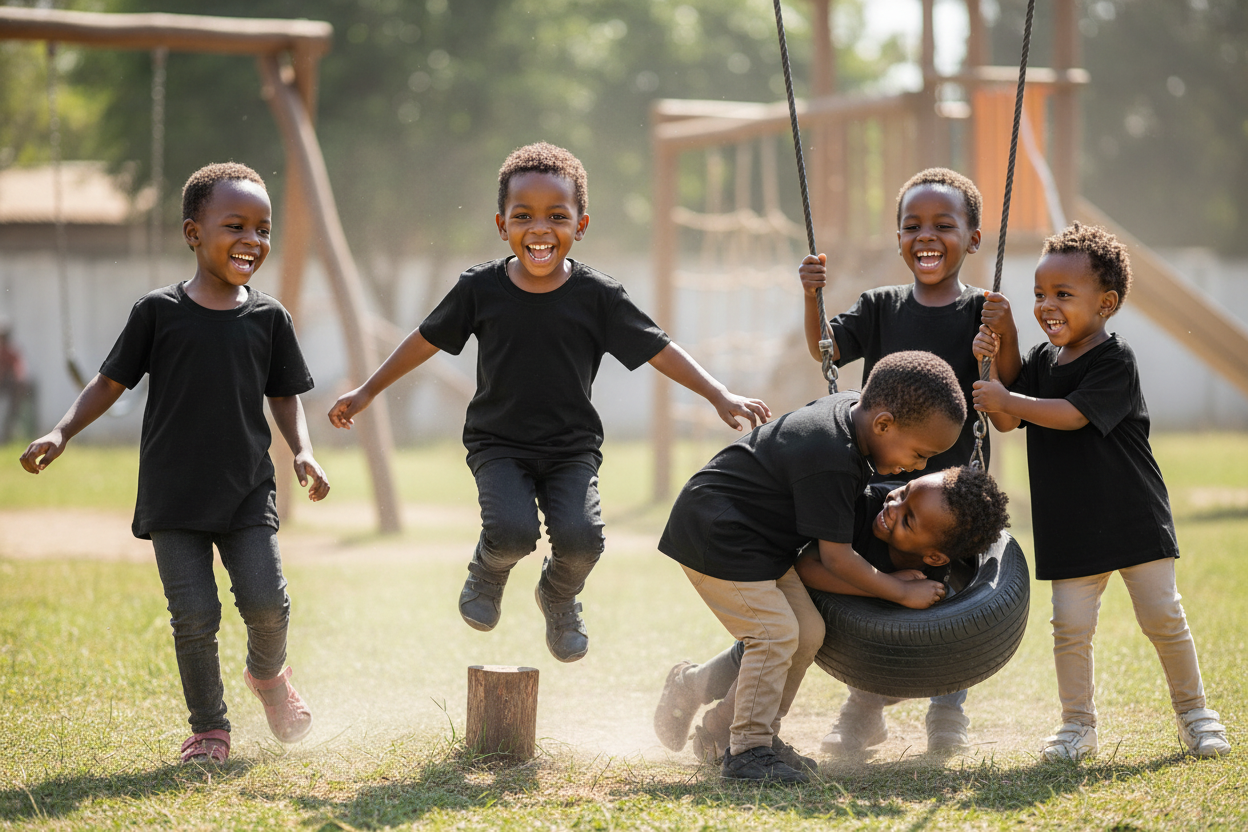 Kids Plain Cotton T-Shirts | Sizes M–XXL | White, Black & Yellow Tees