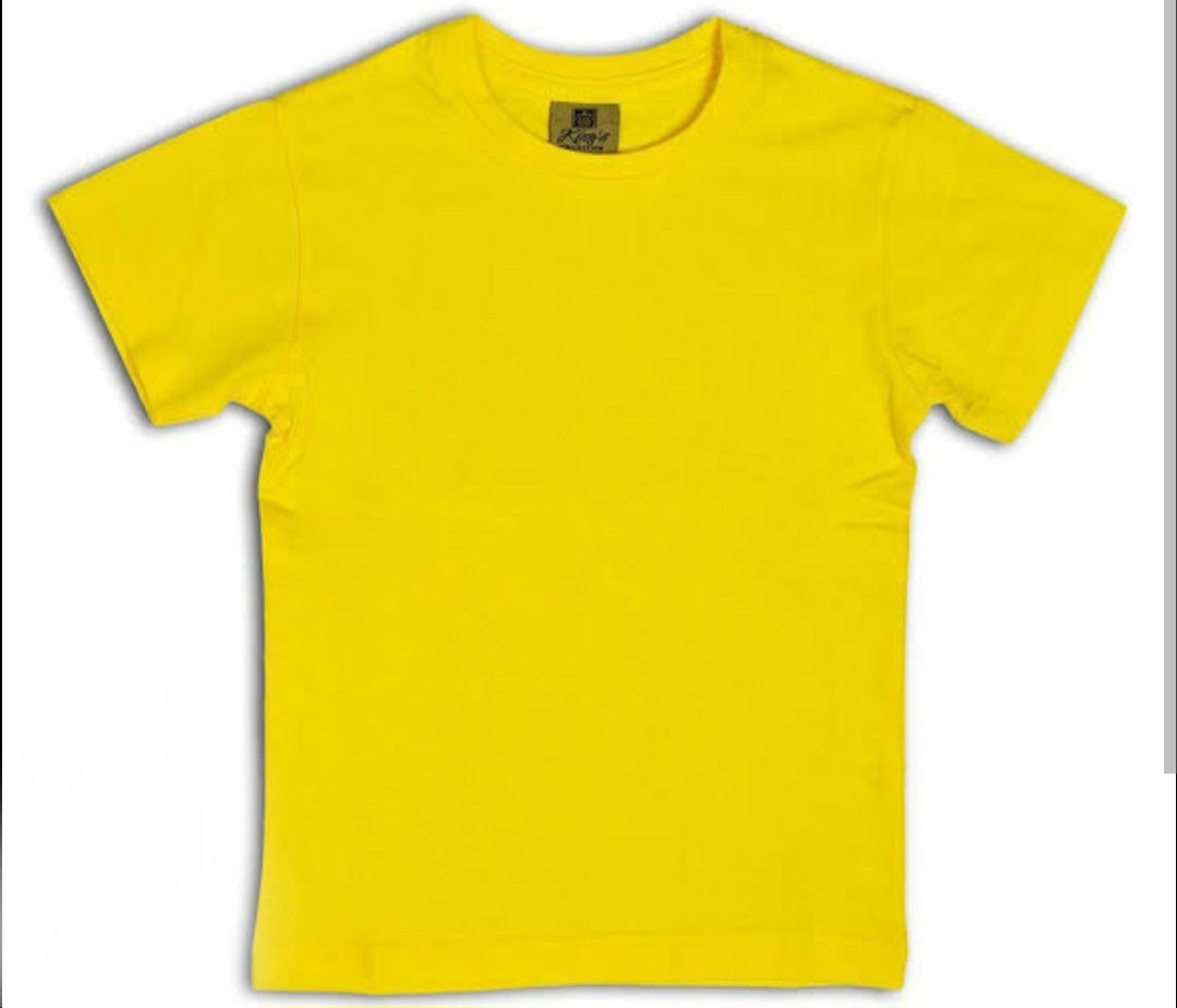 Yellow Plain T-shirt kids