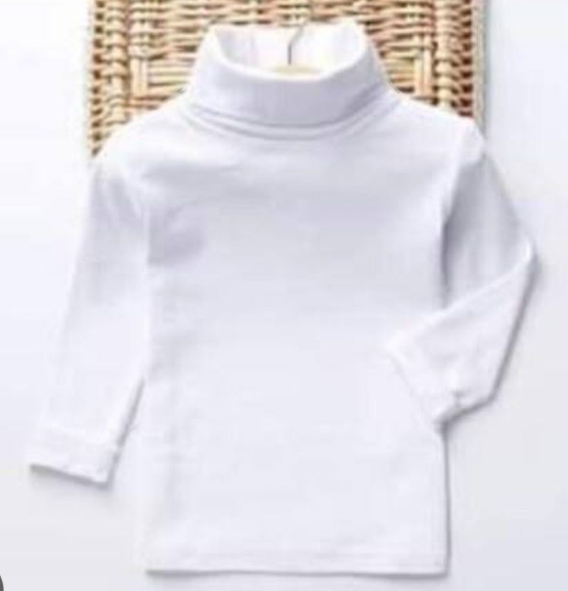 Kids plain pull necks