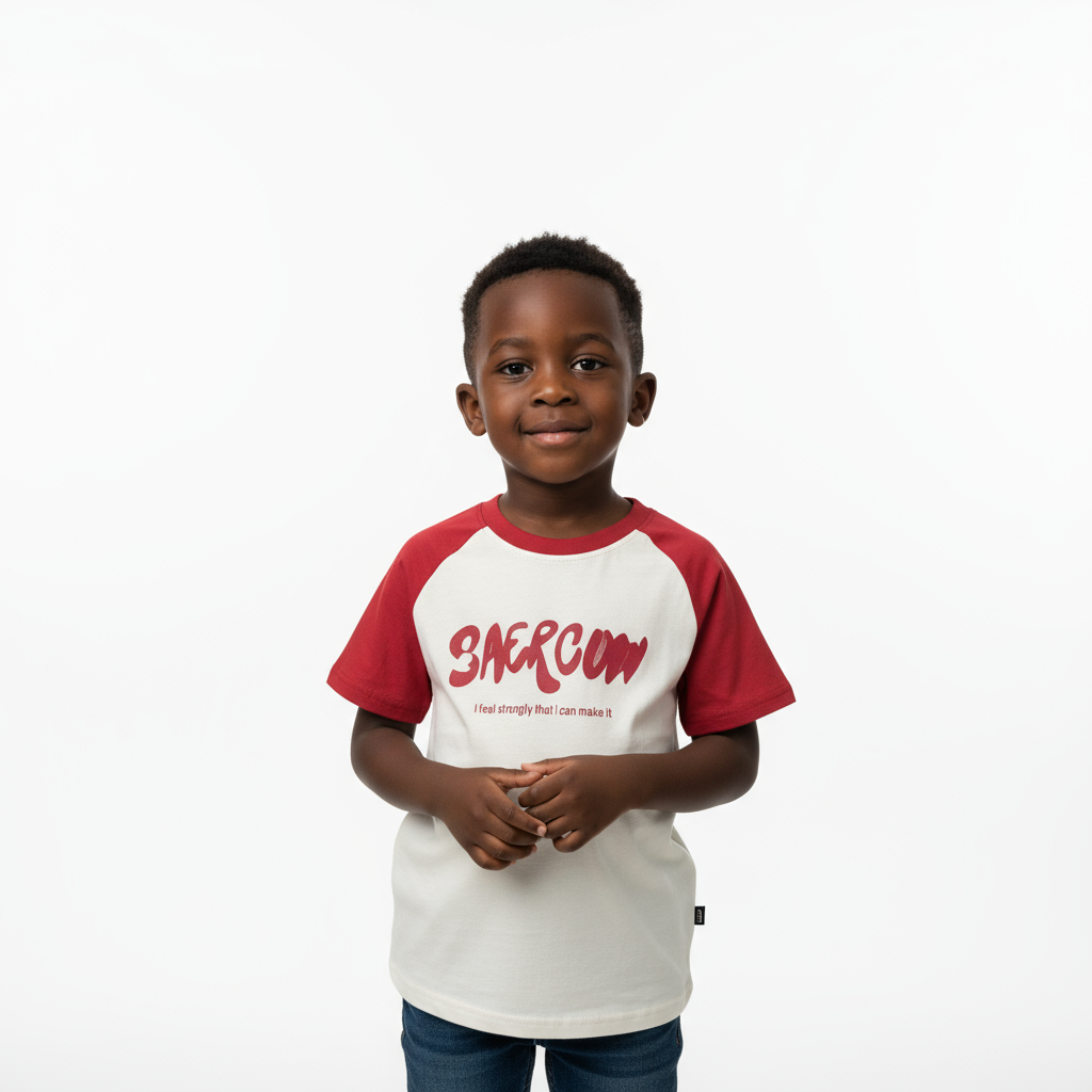 Brown Baecron Short Sleeved Kids’ T-shirt | Sizes 120, 130 | 100% Cotton