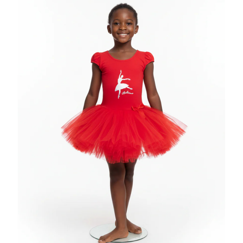 Girls Ballet Dresses | Red & White | Sizes L, XL & 2XL | Elegant Dance Wear