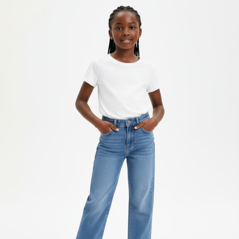 Blue Denim Jeans for Girls | Durable & Stylish Everyday Wear | Sizes 8–14