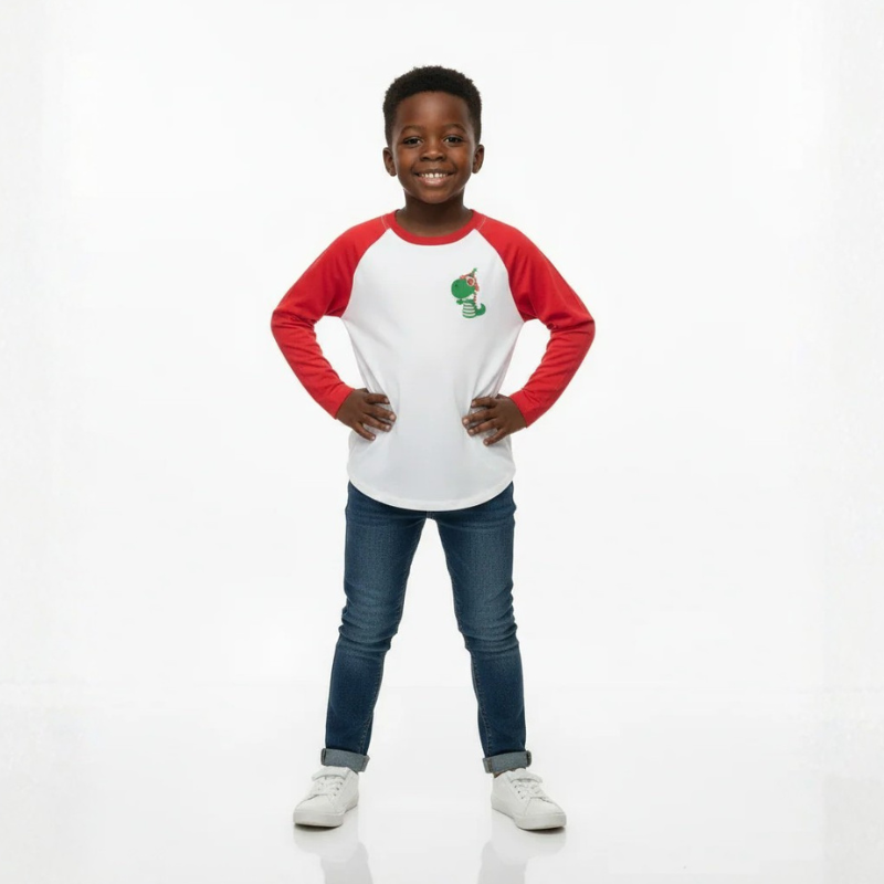 Happy Boys Long Sleeve T-Shirts | 100% Cotton | Red & Blue | Sizes 100–140
