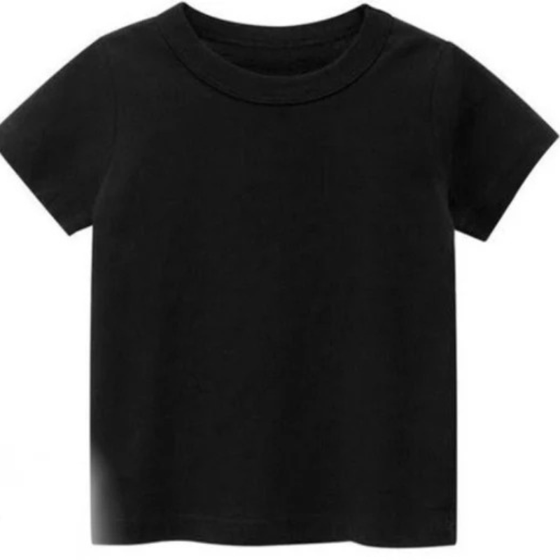 Kids Plain Cotton T-Shirts | Sizes M–XXL | White, Black & Yellow Tees