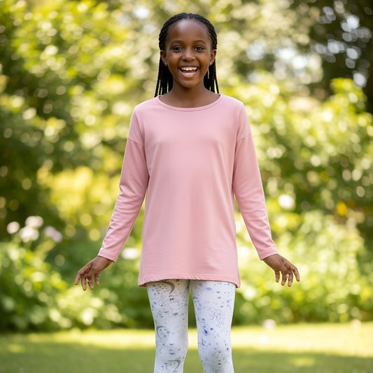 White Starry Nights Girls' Tights | Size 160 | Soft & Stylish