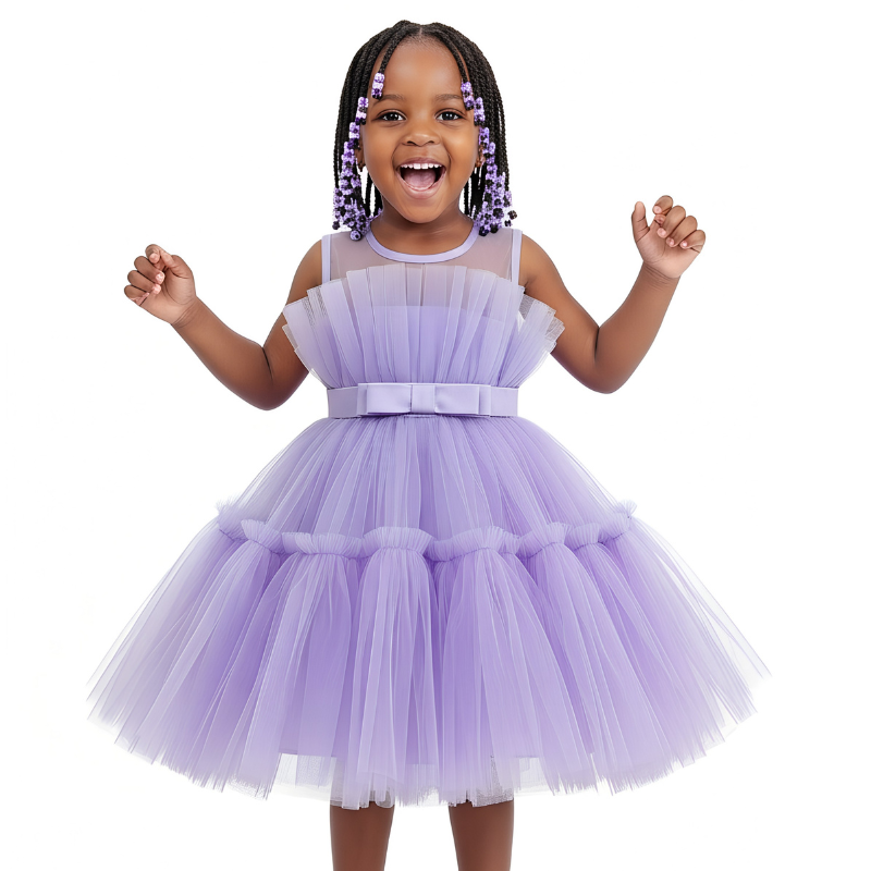 Girls’ Layered Stylish Dress | Elegant Kids Outfit | Sizes Available