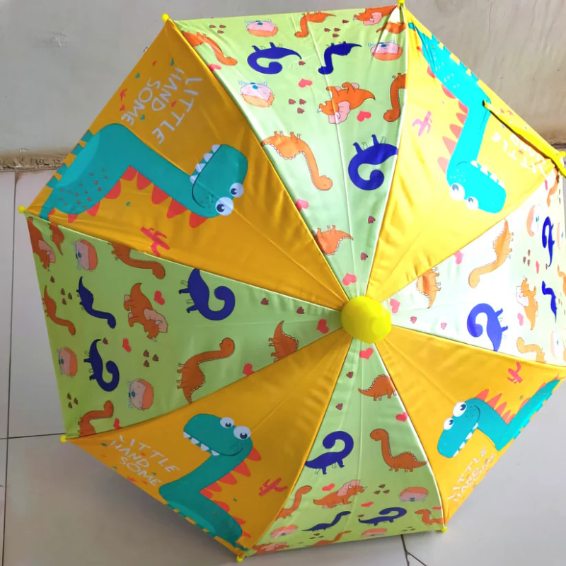 Kids’ Yellow Dinosaur Umbrella | Fun Cartoon Dino Design