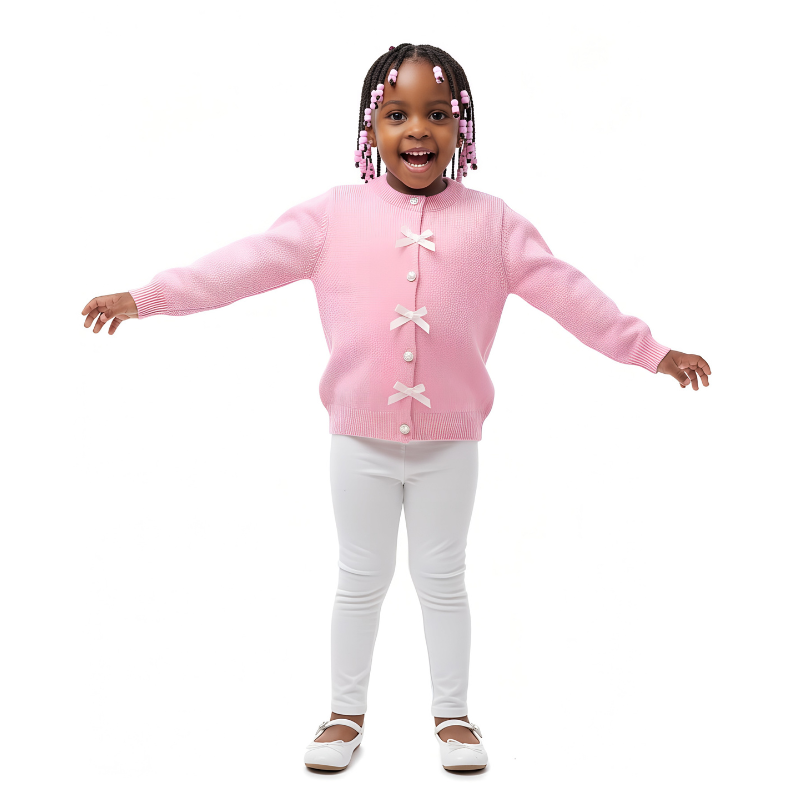 Girls’ Knitted  Quality Sweaters with Buttons | Sizes 1–5 Years