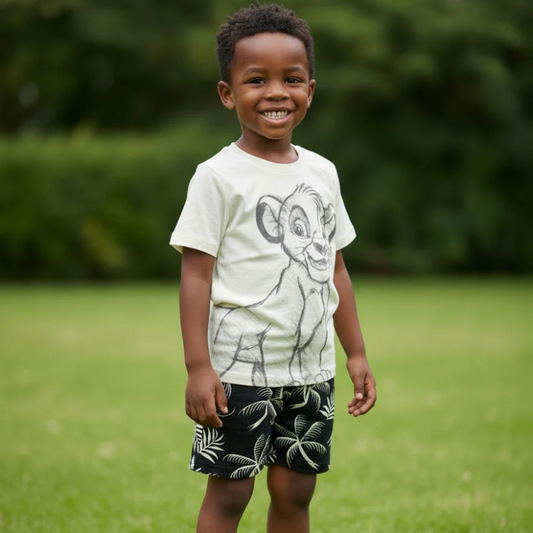Lion King Cream Short Set | Sizes 2–10 Years