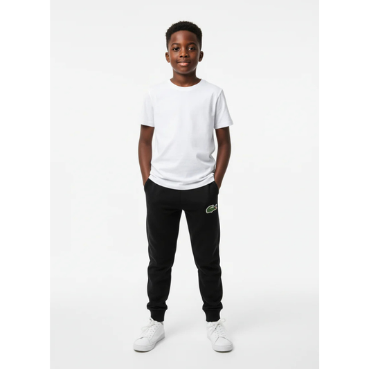 La Coste Sweatpants | Unisex Cotton Joggers (Black & Grey | Ages: 6-15yrs)