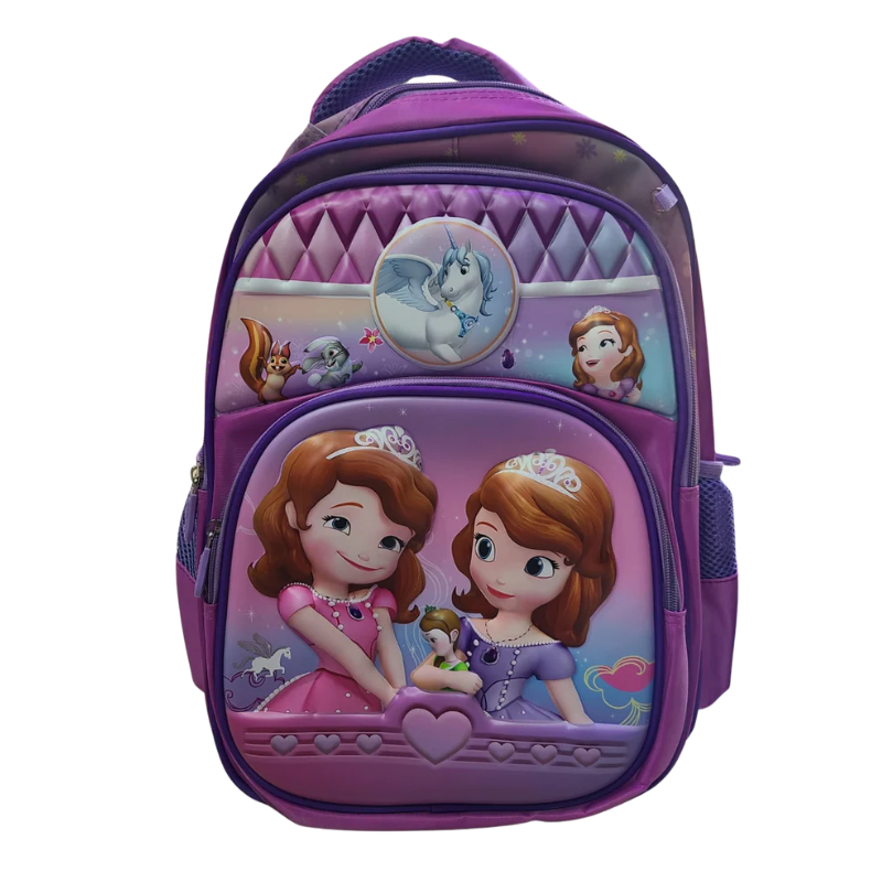 New Sofia the First 3-Piece School Bag Set for Girls | 41 × 21 cm | Waterproof Cartoon Backpack