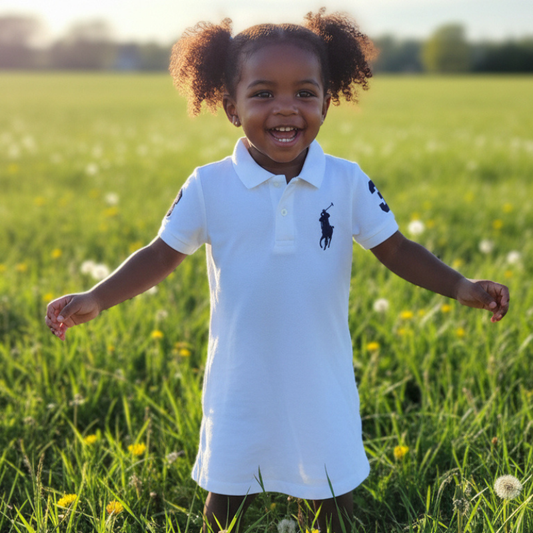 Girls polo dress ages 1 to 4 years