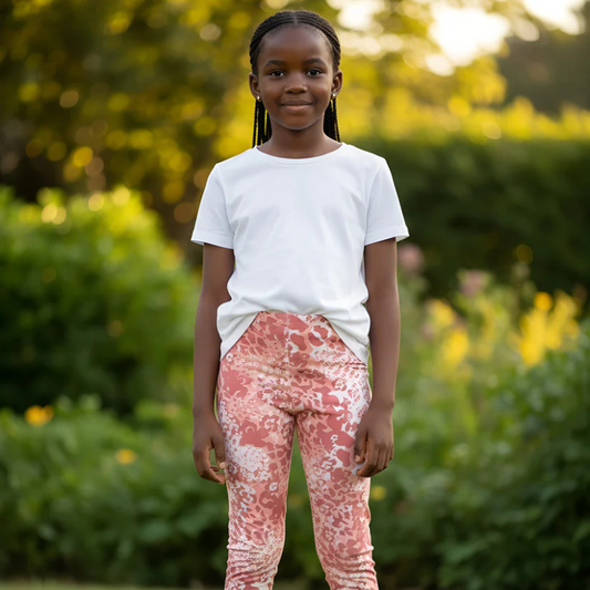 Pink cotton Patterned  tights
