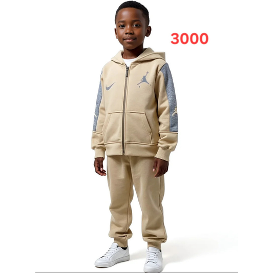 Nike Kids Tracksuit | Grey, Black & Brown | Stylish Boys Sportswear | Sizes 8–12
