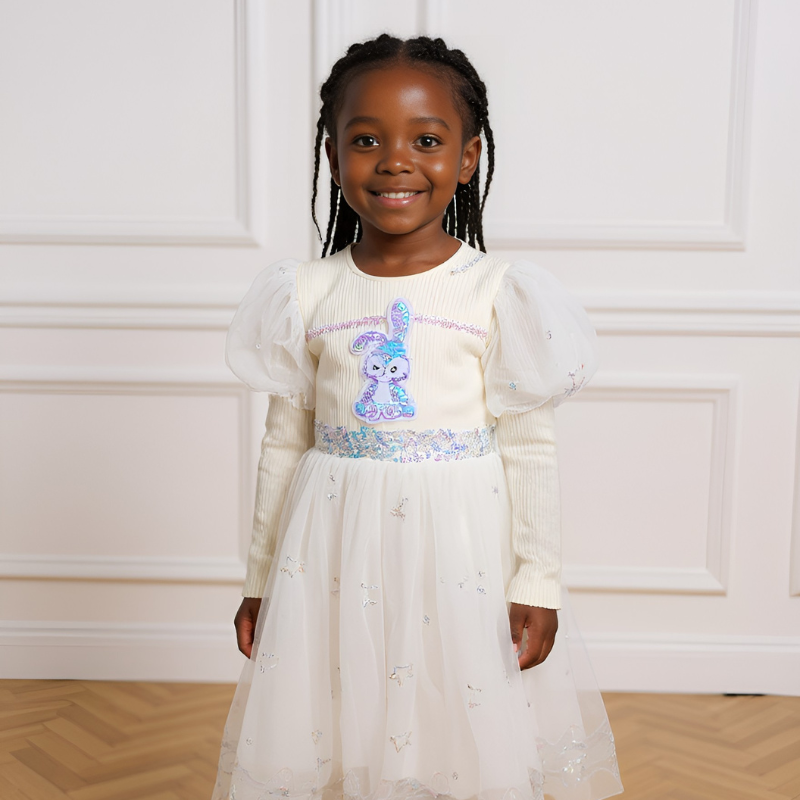 Stella Lou Girls’ Sweater Dress | Cozy & Stylish | Sizes 90–130