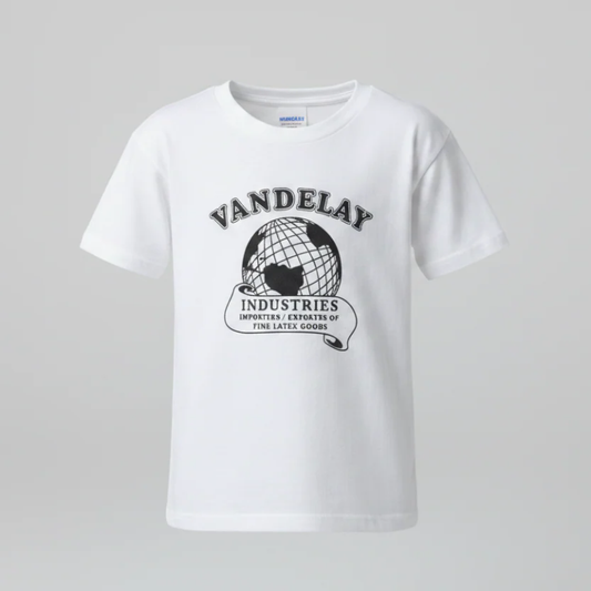 Vandelay Themed Boys Short Sleeve T-Shirts | White | Sizes 5, 7, 9, 11, 13