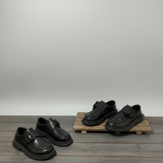 Boys’ Black School Shoes | Durable Comfortable Footwear | Sizes 29–39