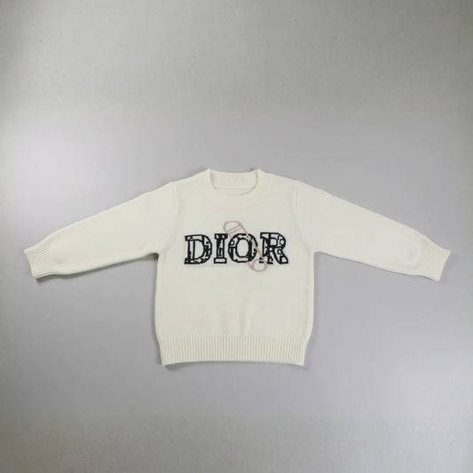Cream long sleeved dior sweater