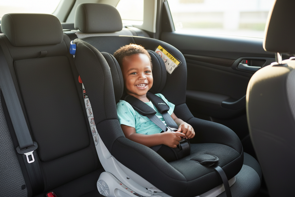 Black Kids Car Seat(Slightly Used) | Safe, Comfortable & Adjustable Child Safety Seat