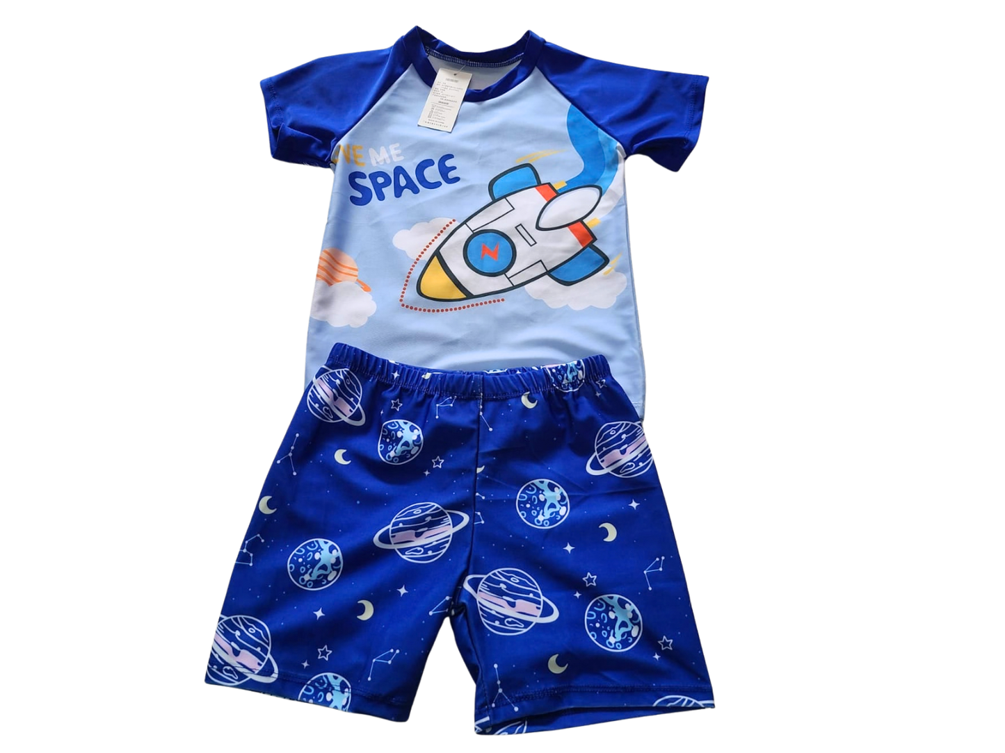 Space Themed 2-Piece Swim Costume for Kids | Fun Galaxy Swimwear
