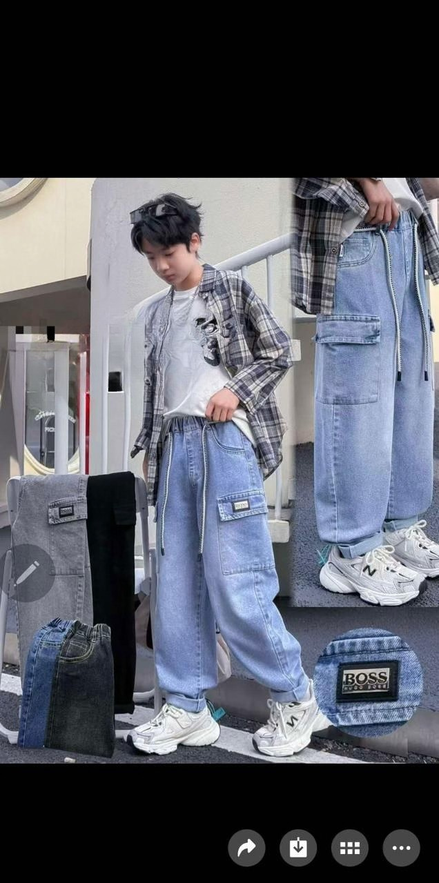 Boys Cargo Pants | Casual Cotton Trousers with Pockets | Comfortable Fit for Kids