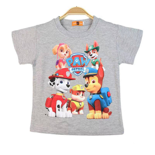 Grey Paw Patrol Themed Boys T-shirt front side